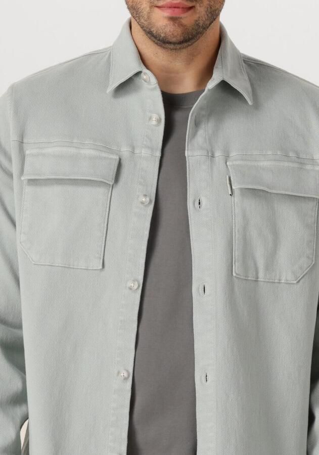 CAST IRON Heren Overshirts Cf Twill Overshirt Lichtgrijs - Foto 2