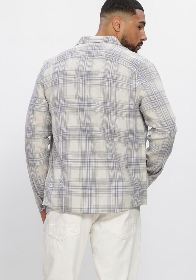 CAST IRON Heren Overshirts Check Spring Waffle Creme - Foto 3