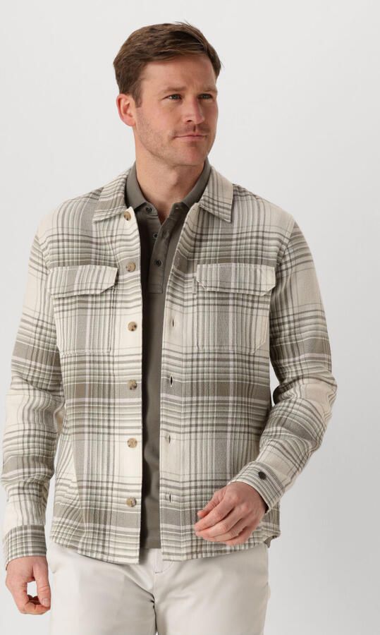 CAST IRON Heren Overshirts Long Sleeve Shirt Check Weave Yd Beige - Foto 4