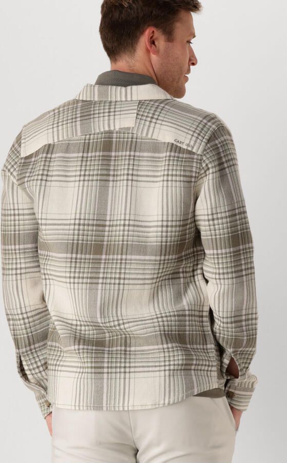 CAST IRON Heren Overshirts Long Sleeve Shirt Check Weave Yd Beige - Foto 3
