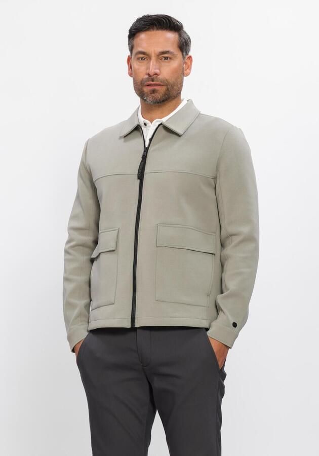 CAST IRON Heren Overshirts Regular Fit Interlock Khaki
