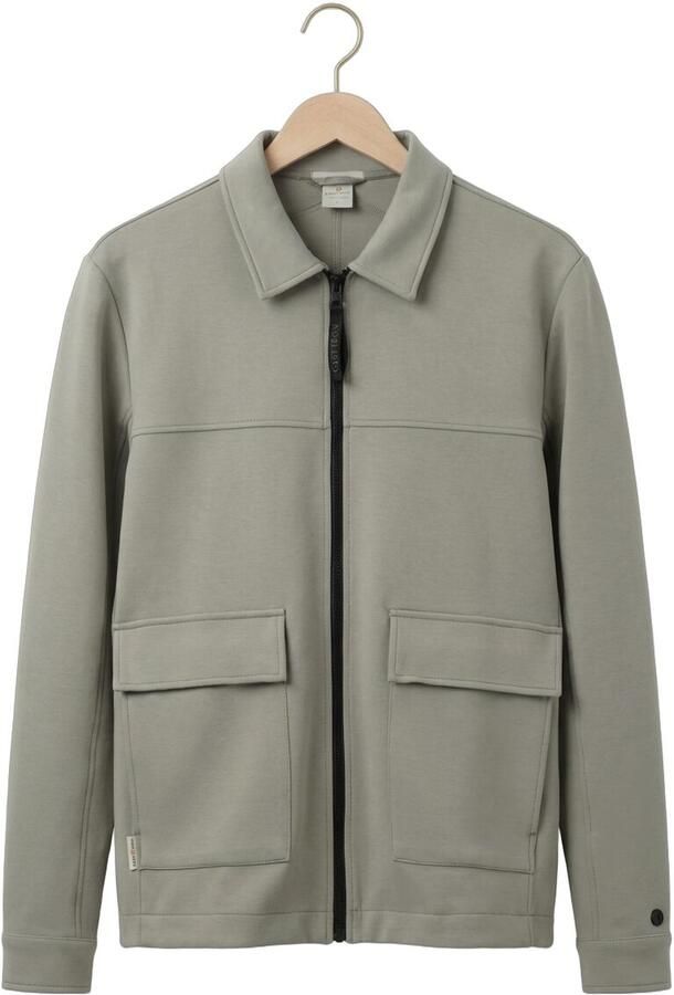 CAST IRON Heren Overshirts Regular Fit Interlock Khaki - Foto 4