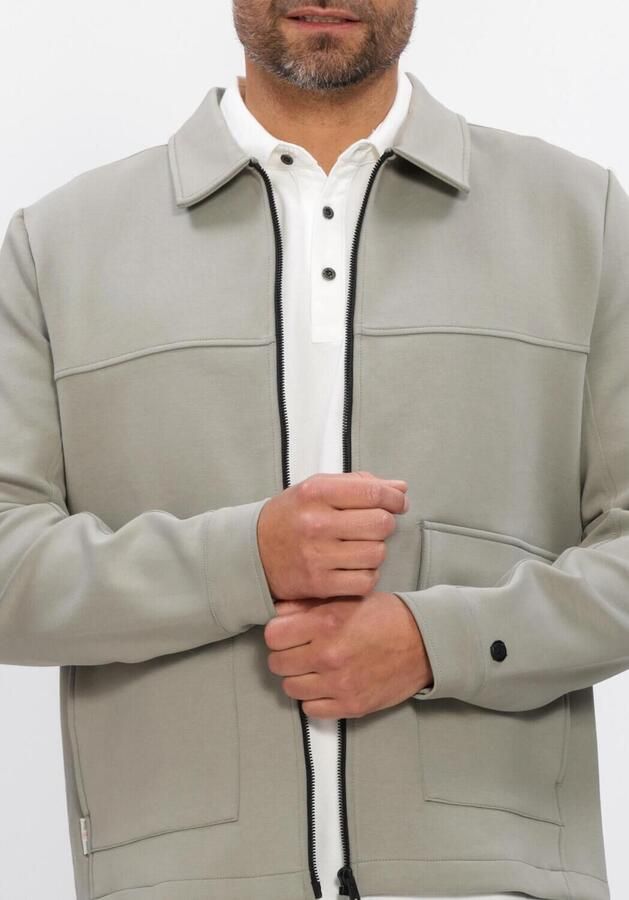 CAST IRON Heren Overshirts Regular Fit Interlock Khaki - Foto 3