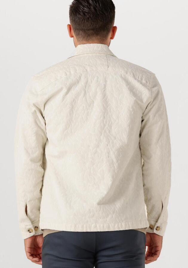 CAST IRON Heren Overshirts Ribcord Tonal Print Ecru - Foto 2