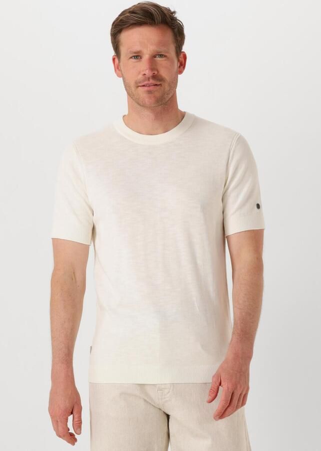 CAST IRON Heren Polo's & T-shirts Cotton Blend Slub Ecru - Foto 4