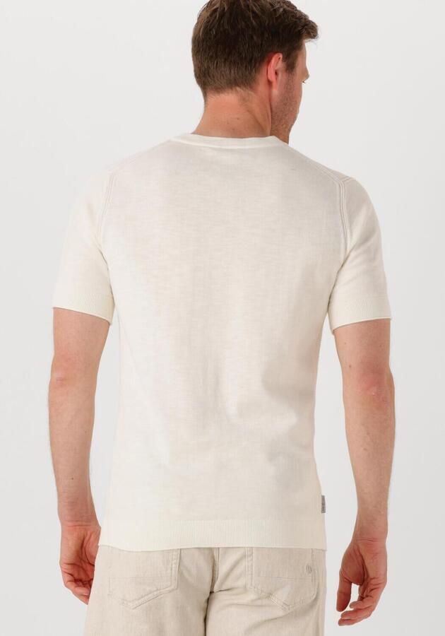 CAST IRON Heren Polo's & T-shirts Cotton Blend Slub Ecru