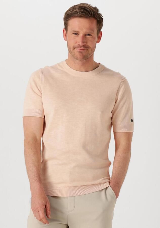 CAST IRON Heren Polo's & T-shirts Cotton Blend Slub Lichtroze - Foto 4