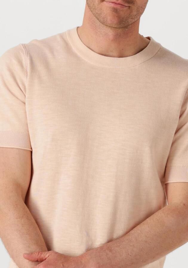 CAST IRON Heren Polo's & T-shirts Cotton Blend Slub Lichtroze - Foto 2