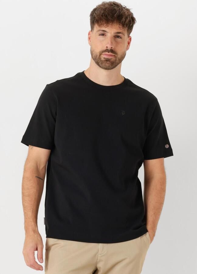 CAST IRON Heren Polo's & T-shirts Crewneck Regular Fit Interlock Essential Zwart - Foto 4