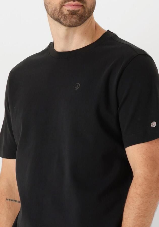 CAST IRON Heren Polo's & T-shirts Crewneck Regular Fit Interlock Essential Zwart - Foto 3