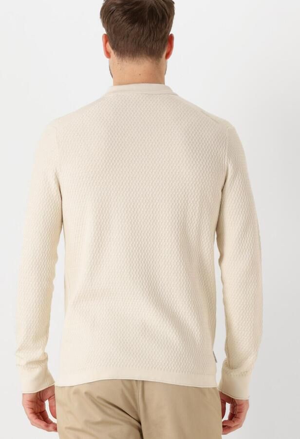 CAST IRON Heren Polo's & T-shirts Long Sleeve Polo Cotton Modal Beige - Foto 3