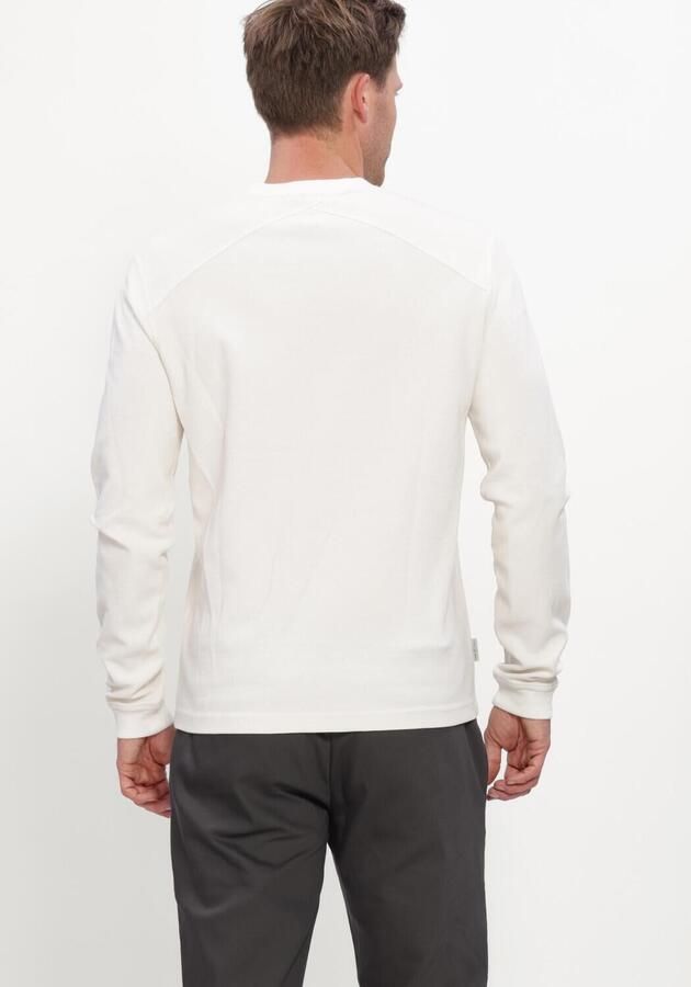 CAST IRON Heren Polo's & T-shirts Long Sleeve R-neck Regular Fit Waffle Gebroken Wit - Foto 2