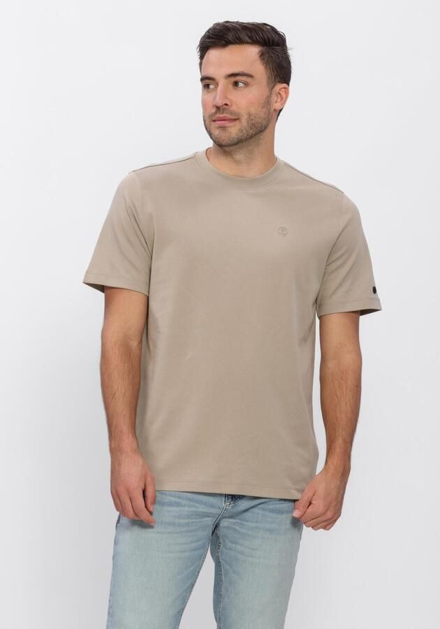 CAST IRON Heren Polo's & T-shirts Regular Fit Interlock Beige