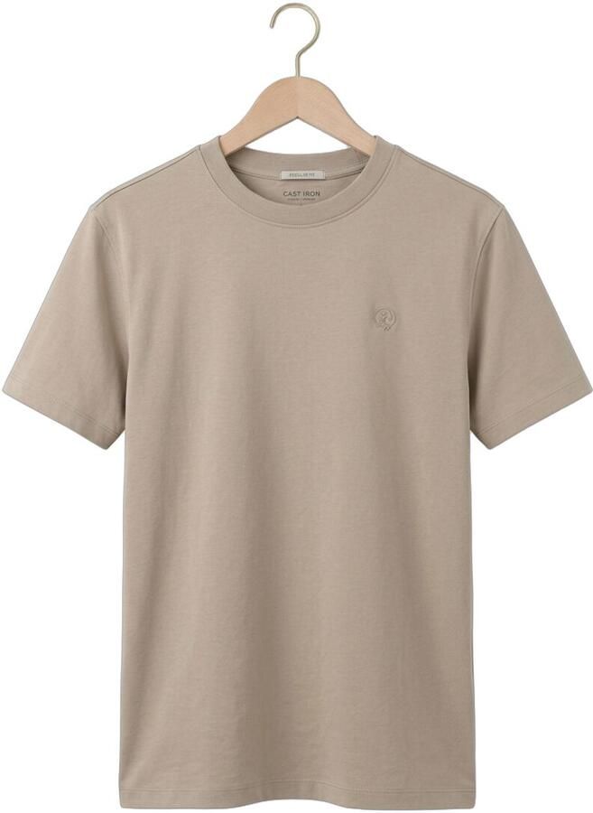 CAST IRON Heren Polo's & T-shirts Regular Fit Interlock Beige - Foto 2