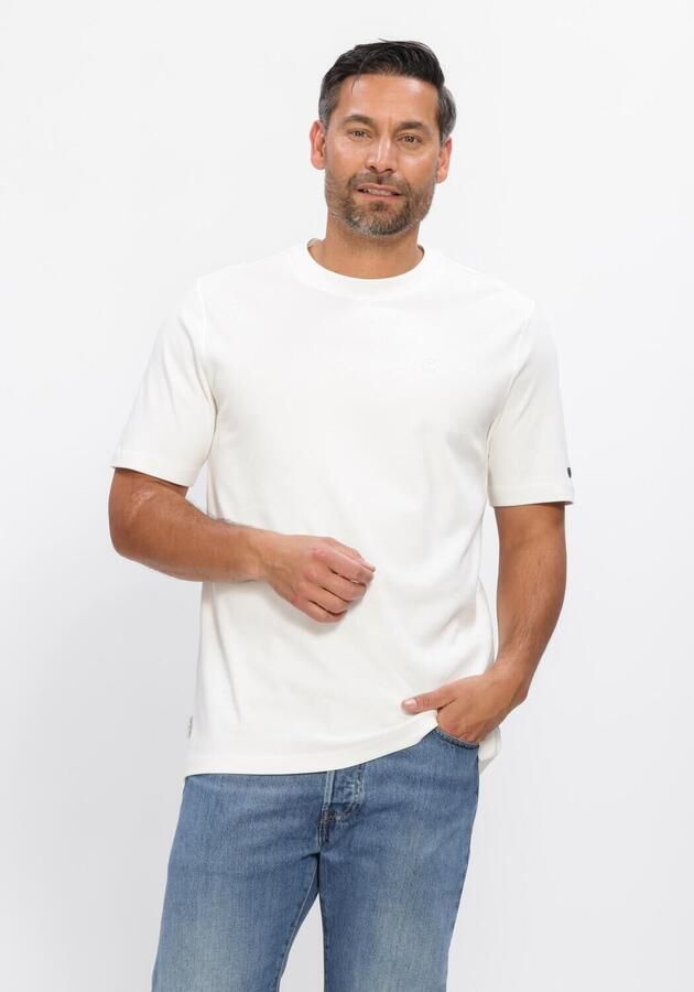 CAST IRON Heren Polo's & T-shirts Regular Fit Interlock Gebroken Wit