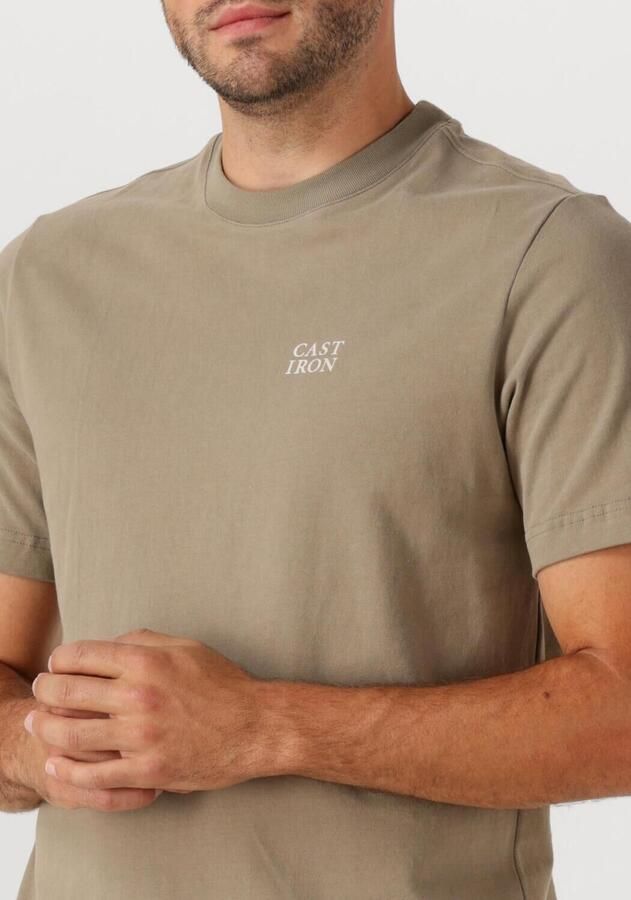 CAST IRON Heren Polo's & T-shirts Regular Fit Peached Jersey Beige - Foto 2