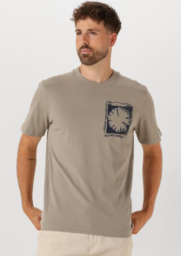 CAST IRON Heren Polo's & T-shirts Regular Fit Single Jersey Ca Beige - Foto 4