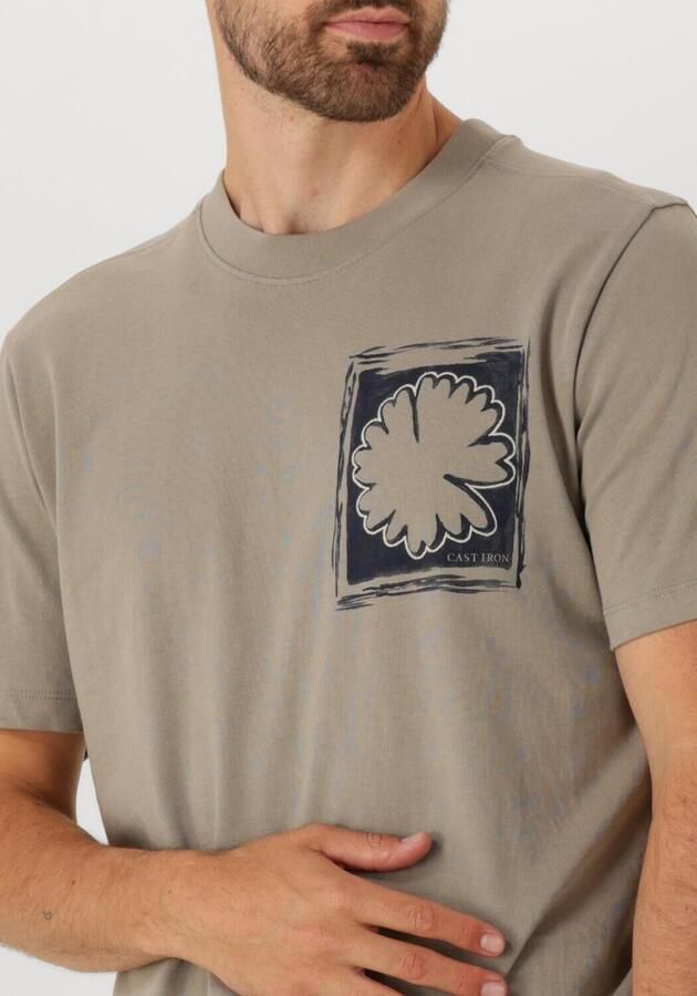 CAST IRON Heren Polo's & T-shirts Regular Fit Single Jersey Ca Beige - Foto 2