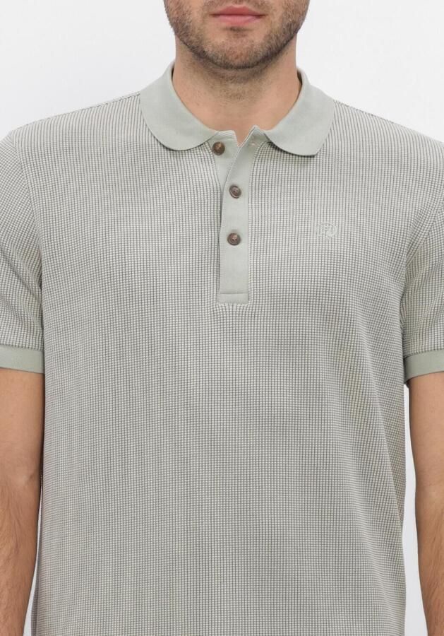CAST IRON Heren Polo's & T-shirts Regular Fit Two Tone Waffle Lichtblauw - Foto 4