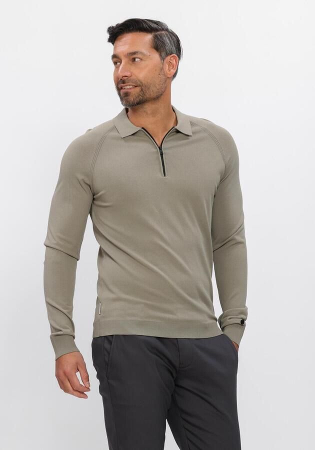 CAST IRON Heren Polo's & T-shirts Regular Fit Viscose Blend Olijf