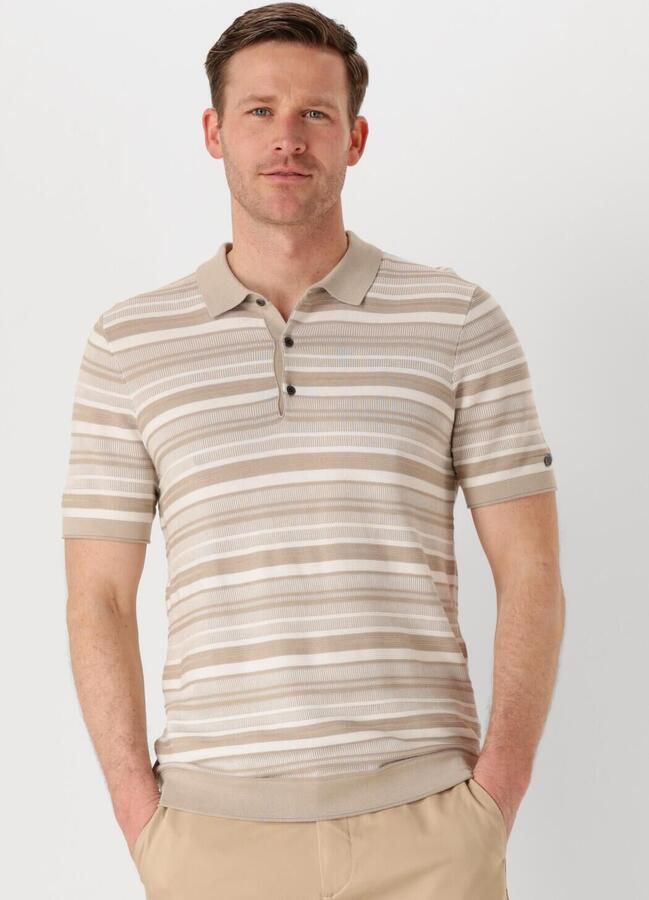 CAST IRON Heren Polo's & T-shirts Short Sleeve Polo Cotton Modal Zand - Foto 4