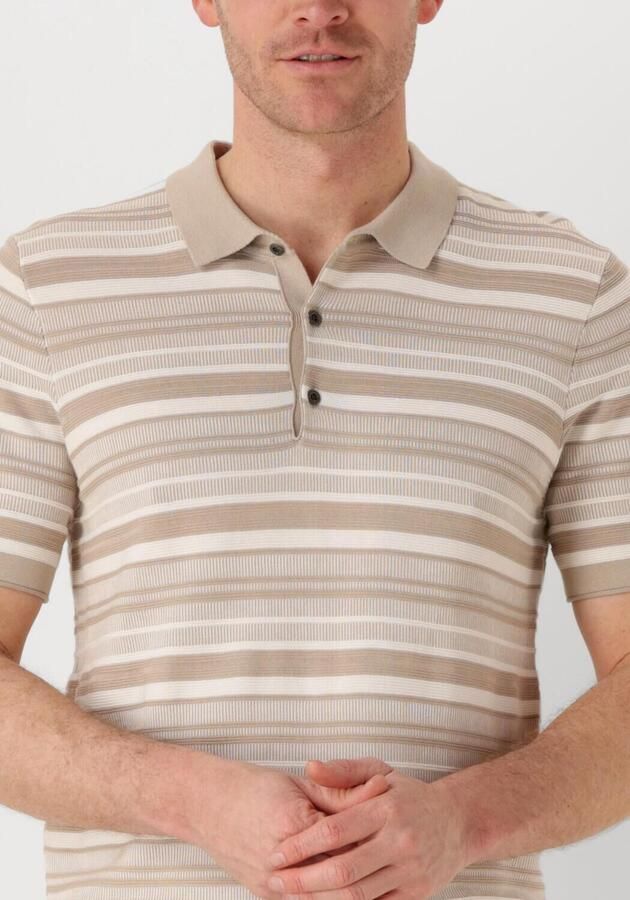 CAST IRON Heren Polo's & T-shirts Short Sleeve Polo Cotton Modal Zand - Foto 3