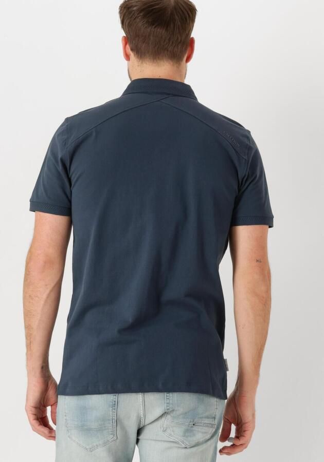 CAST IRON Heren Polo's & T-shirts Short Sleeve Polo Fine Pique Essential Blauw