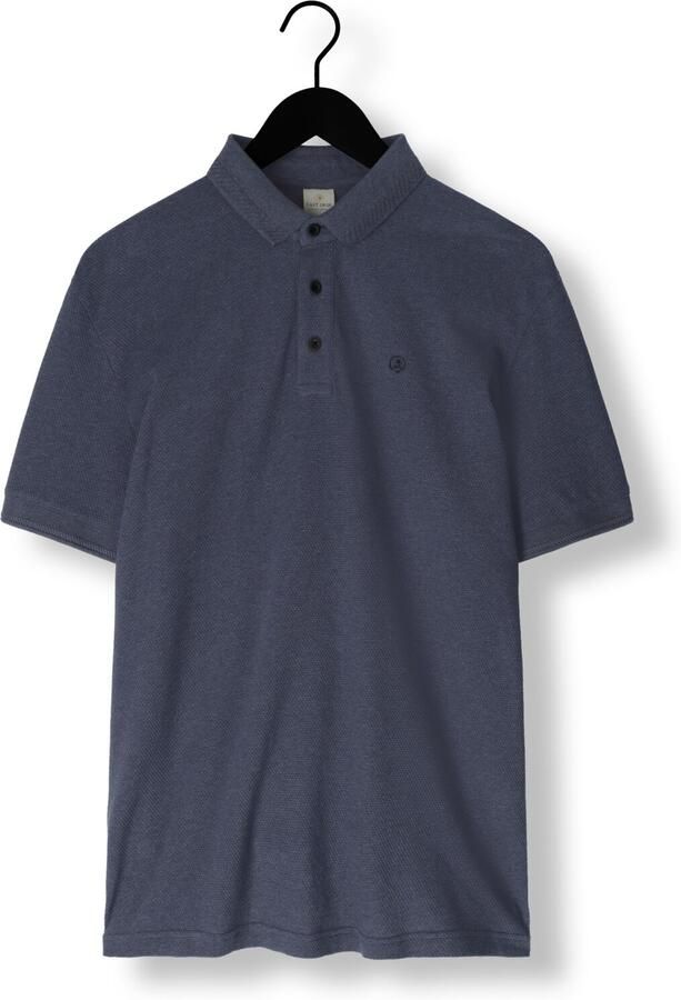 CAST IRON Heren Polo's & T-shirts Short Sleeve Polo Popcorn Jersey Melange Blauw - Foto 3