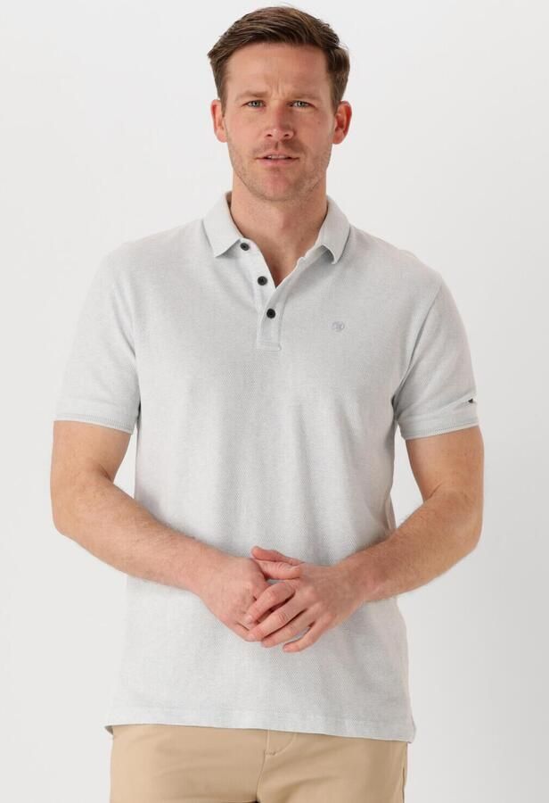 CAST IRON Heren Polo's & T-shirts Short Sleeve Polo Popcorn Jersey Melange Lichtblauw - Foto 4
