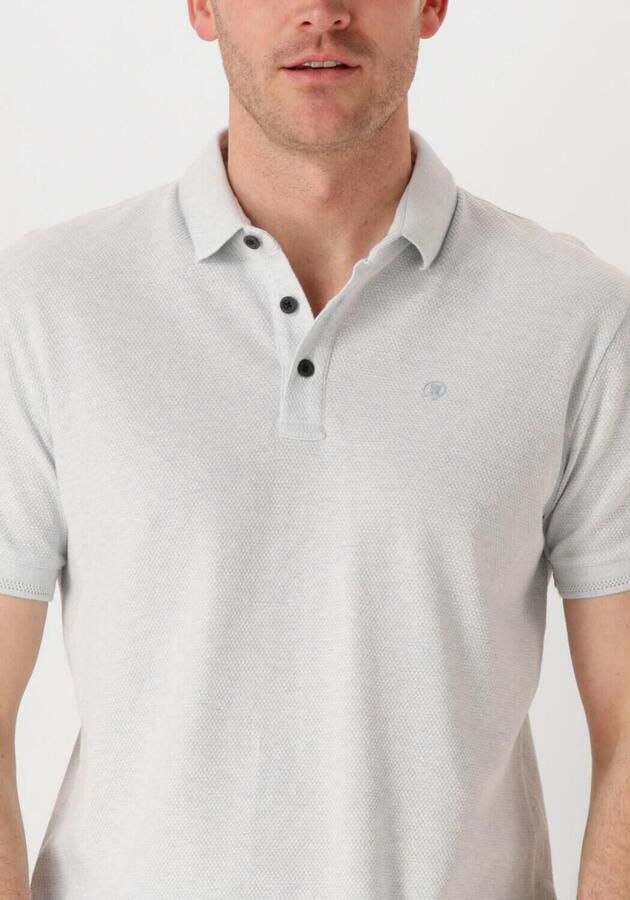 CAST IRON Heren Polo's & T-shirts Short Sleeve Polo Popcorn Jersey Melange Lichtblauw