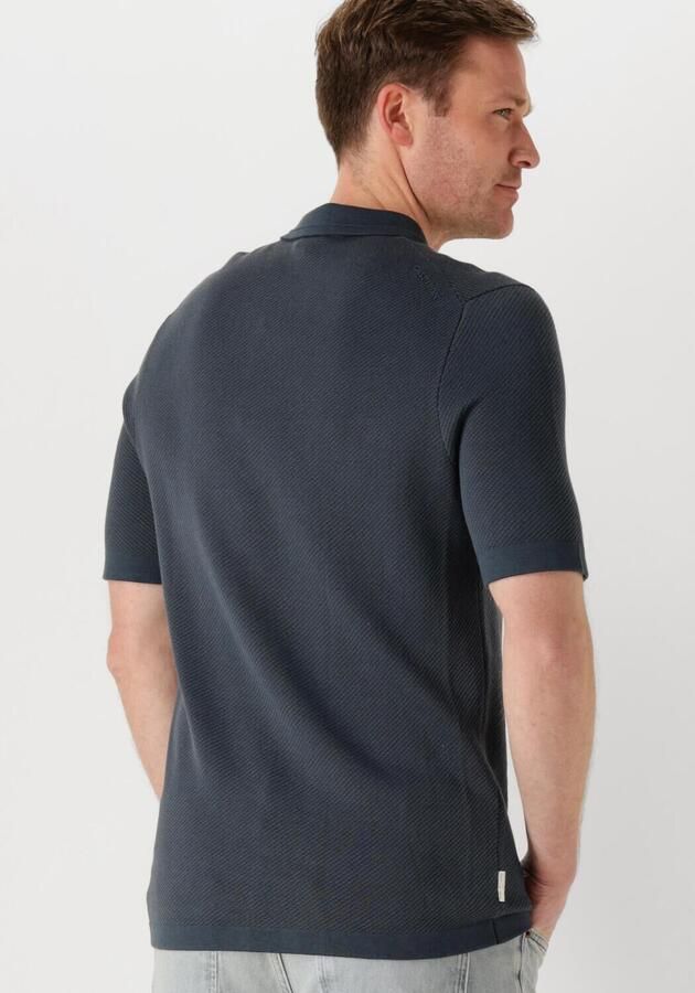 CAST IRON Heren Polo's & T-shirts Short Sleeve Polo Regular Fit Cotton Modal Blauw