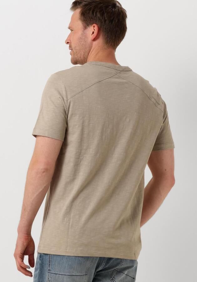 CAST IRON Heren Polo's & T-shirts Short Sleeve R-neck Regular Fit Cotton Slub Beige - Foto 2