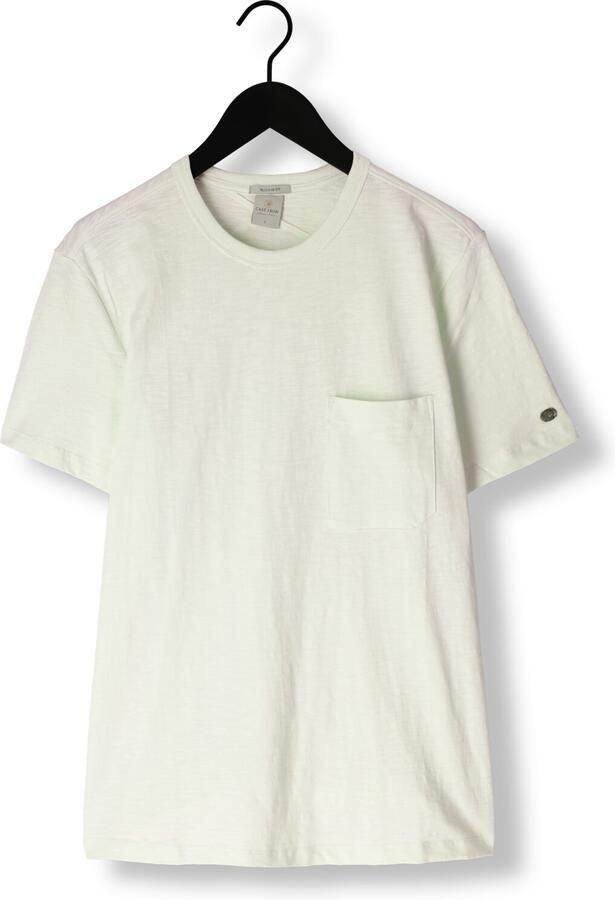 CAST IRON Heren Polo's & T-shirts Short Sleeve R-neck Regular Fit Cotton Slub Groen - Foto 3