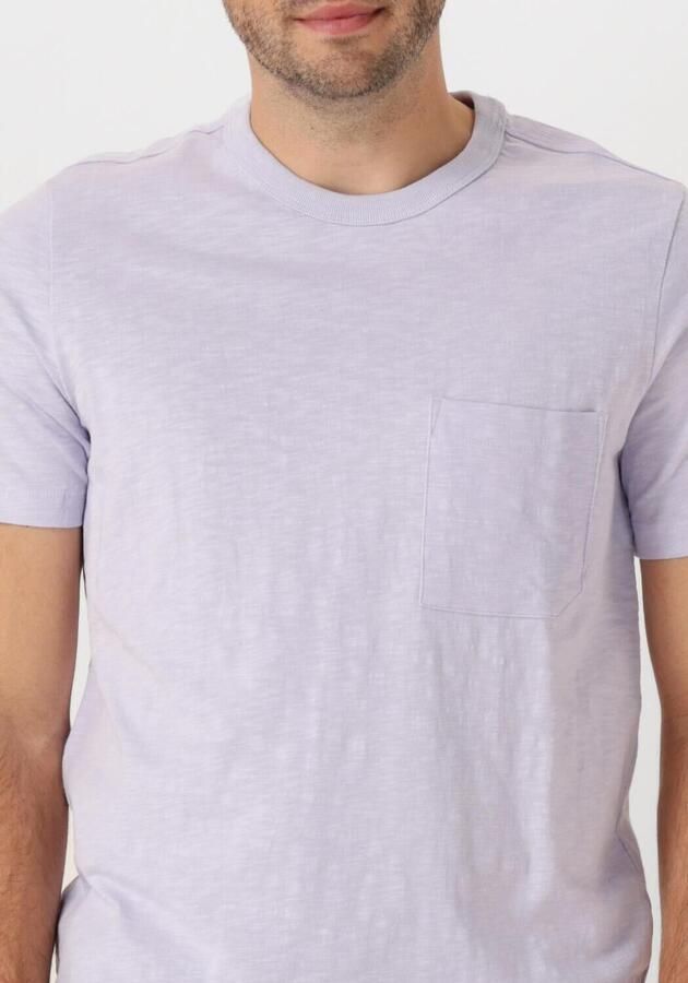 CAST IRON Heren Polo's & T-shirts Short Sleeve R-neck Regular Fit Cotton Slub Lila - Foto 2