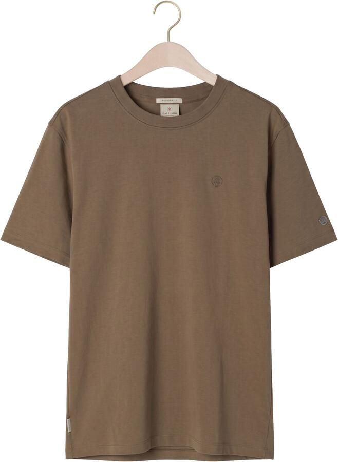 CAST IRON Heren Polo's & T-shirts Short Sleeve R-neck Regular Fit Interlock Taupe - Foto 2