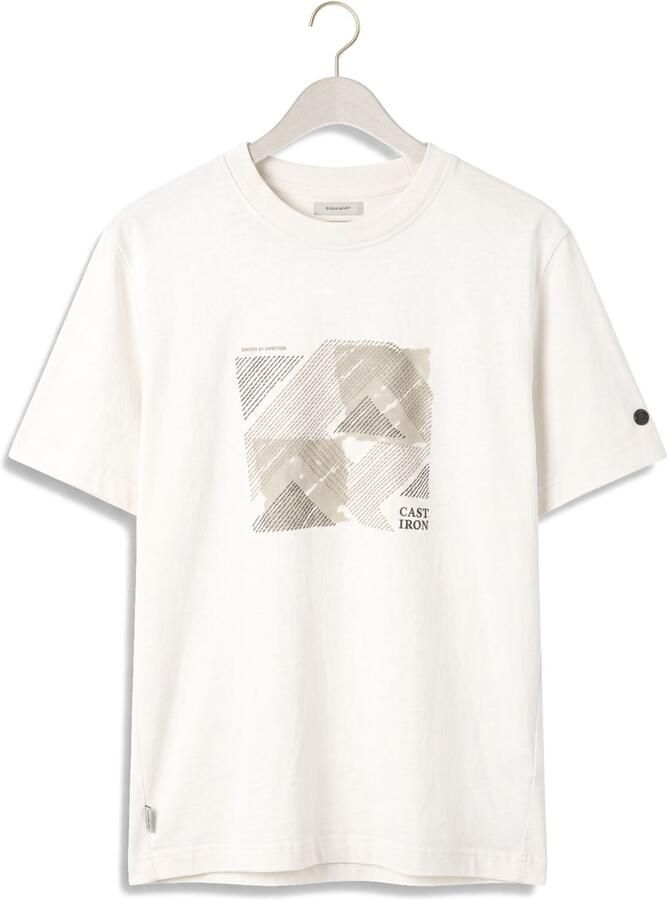 CAST IRON Heren Polo's & T-shirts Short Sleeve R-neck Regular Fit Peached Jersey Gebroken Wit - Foto 2