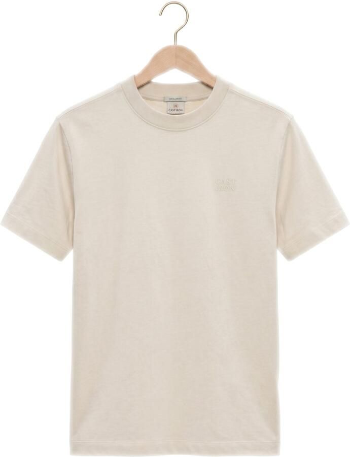 CAST IRON Heren Polo's & T-shirts Short Sleeve R-neck Regular Fit Single Jersey Beige - Foto 2
