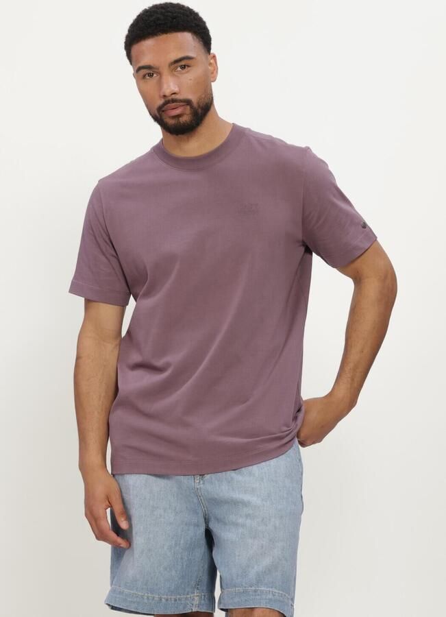 CAST IRON Heren Polo's & T-shirts Short Sleeve R-neck Regular Fit Single Jersey Paars - Foto 3