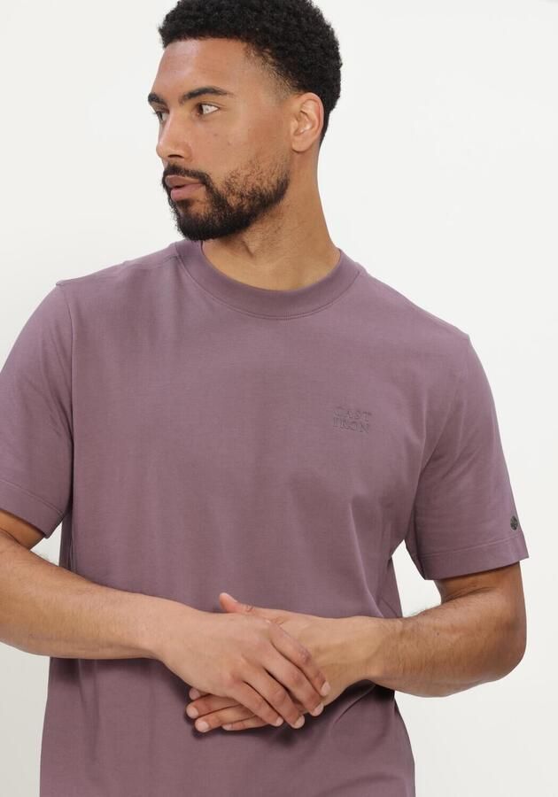 CAST IRON Heren Polo's & T-shirts Short Sleeve R-neck Regular Fit Single Jersey Paars - Foto 4