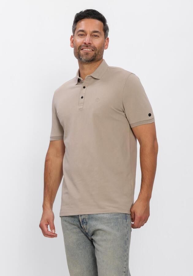 CAST IRON Heren Polo's & T-shirts Slim Fit Fine Pique Essential Beige