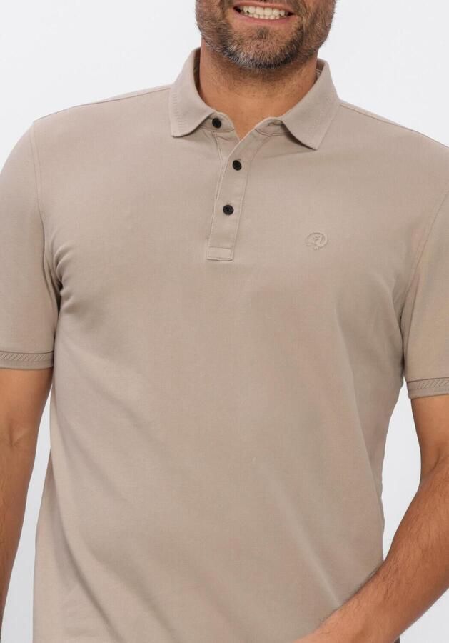 CAST IRON Heren Polo's & T-shirts Slim Fit Fine Pique Essential Beige - Foto 4