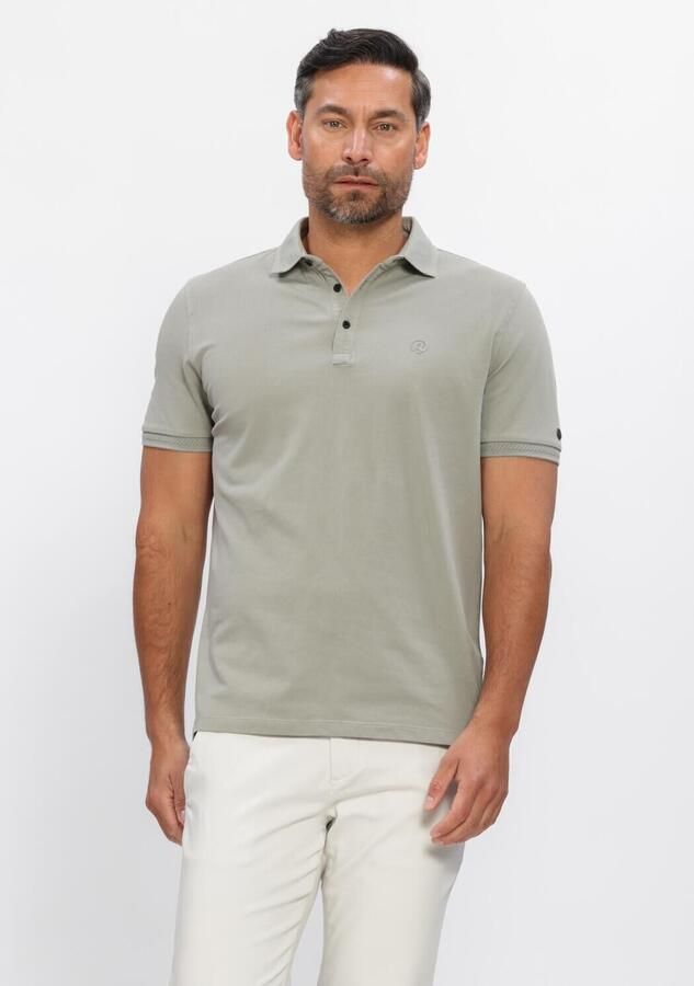 CAST IRON Heren Polo's & T-shirts Slim Fit Fine Pique Essential Khaki