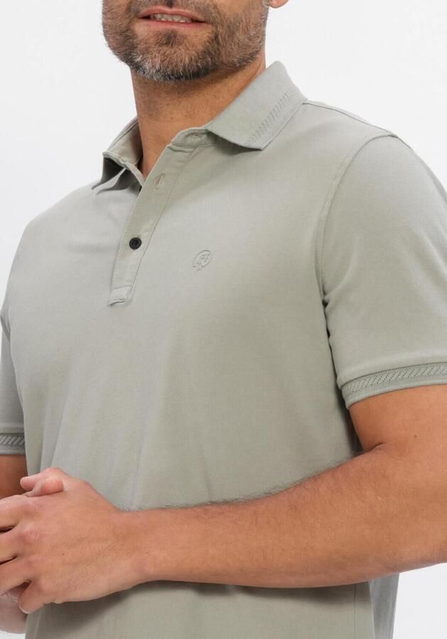 CAST IRON Heren Polo's & T-shirts Slim Fit Fine Pique Essential Khaki - Foto 4