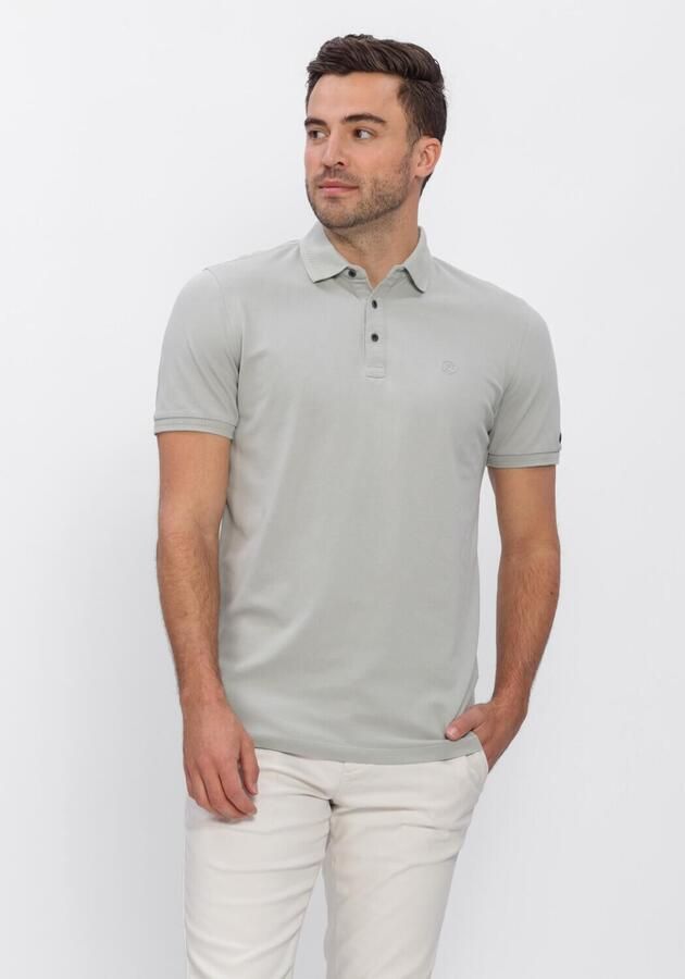 CAST IRON Heren Polo's & T-shirts Slim Fit Fine Pique Essential Lichtgrijs