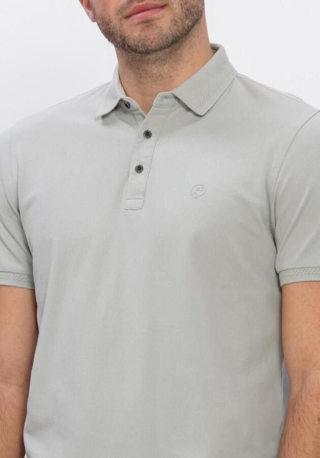 CAST IRON Heren Polo's & T-shirts Slim Fit Fine Pique Essential Lichtgrijs - Foto 3