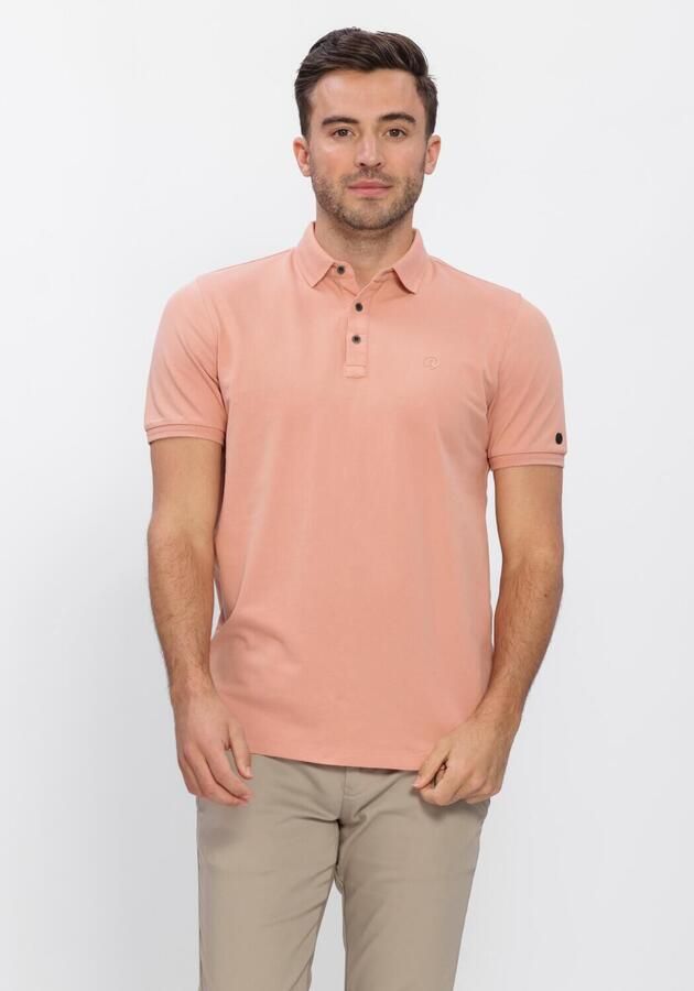 CAST IRON Heren Polo's & T-shirts Slim Fit Fine Pique Essential Perzik