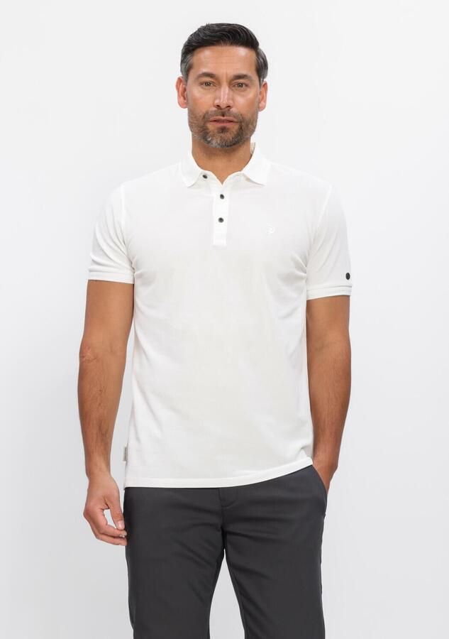 CAST IRON Heren Polo's & T-shirts Slim Fit Fine Pique Essential Wit