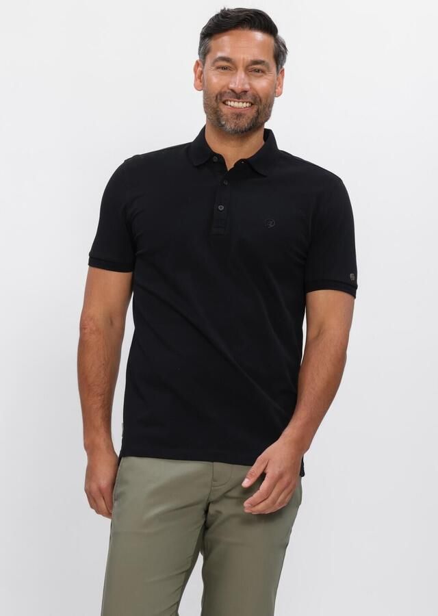 CAST IRON Heren Polo's & T-shirts Slim Fit Fine Pique Essential Zwart