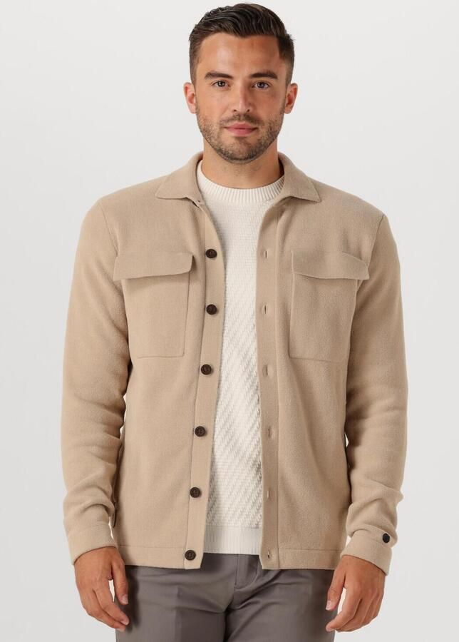 CAST IRON Heren Truien & Vesten Button Jacket Soft Blend Beige - Foto 4