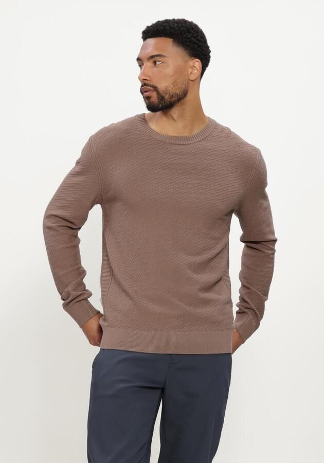 CAST IRON Heren Truien & Vesten Crewneck Regular Fit Comfort Blend Bruin